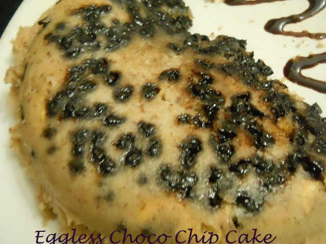 Eggless Choco Chip Cake Recipe
