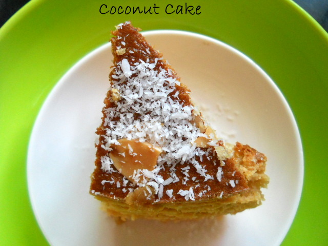 Coconut Cake with Coconut Milk and Almonds