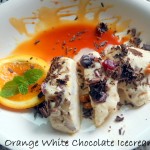 White ChocOrange Icecream With Dryfruits