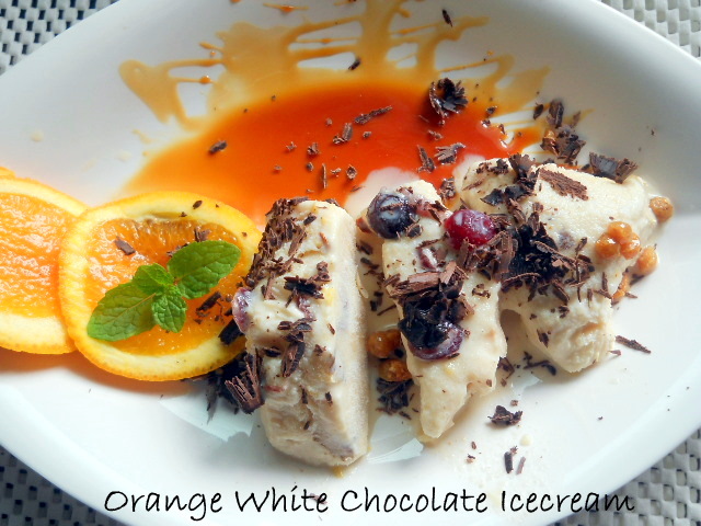 Orange White Chocolate Icecream