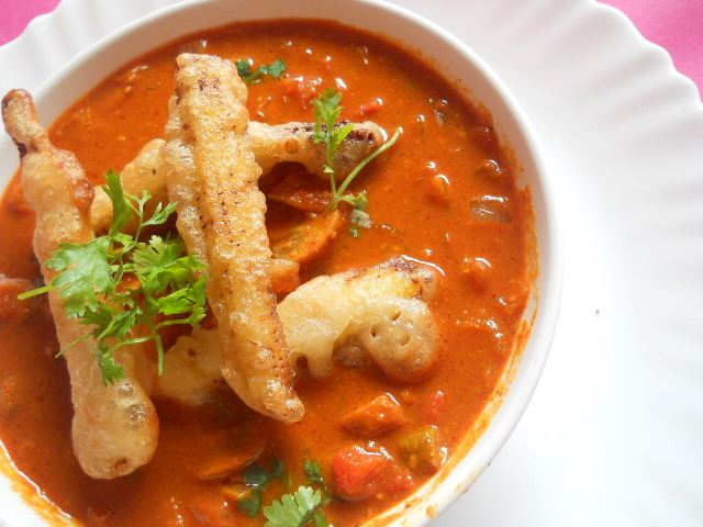 Goan Mushroom Vindaloo with Baby Corn Fritters