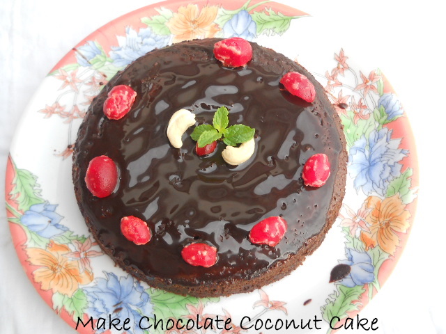 Chocolate Coconut Cake, How to make Chocolate Coconut Cake Recipe