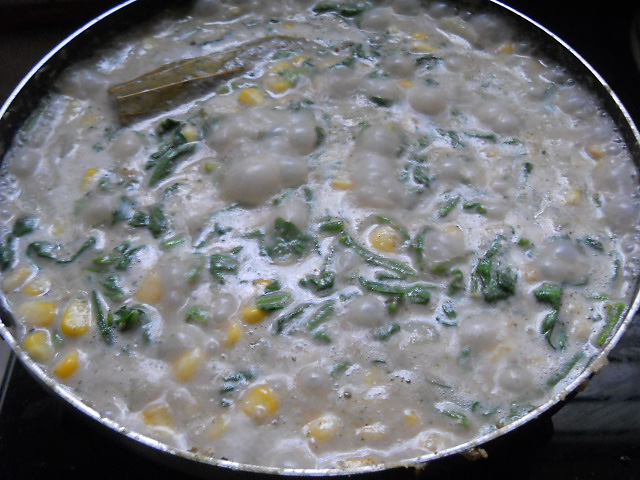 Corn Spinach Curry
