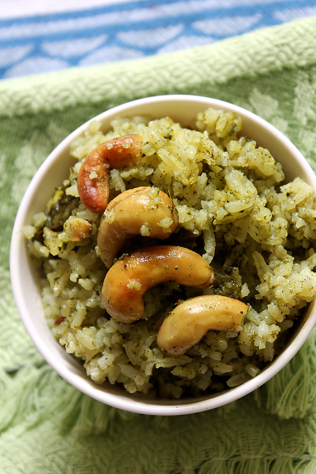 Spinach Rice Indian Style – Palak Rice 