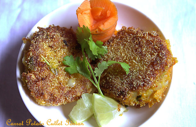 Carrot Potato Cutlet Indian