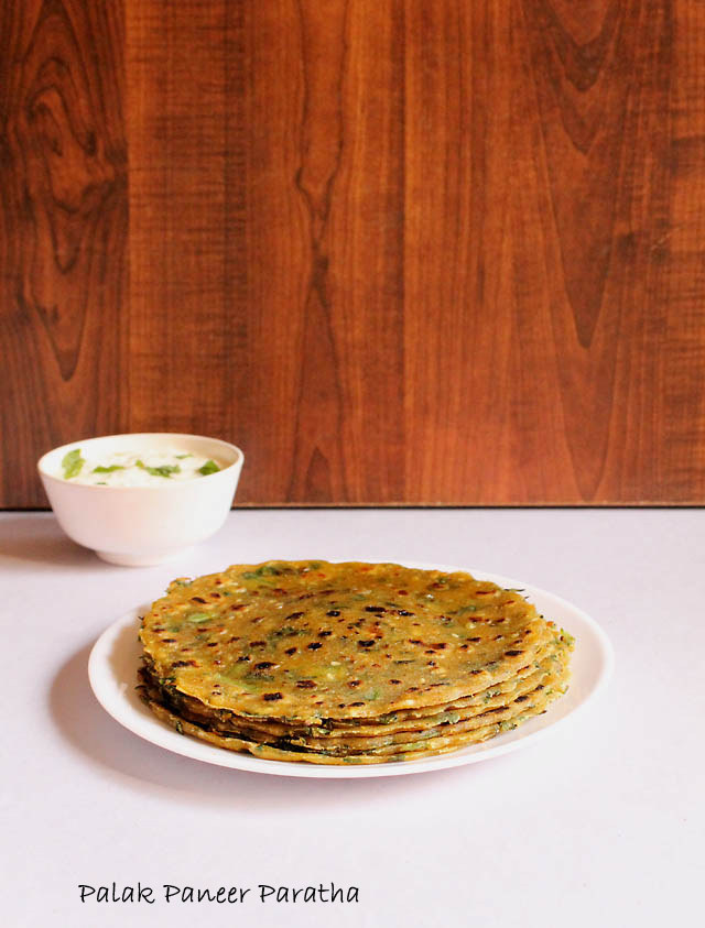 Spinach Cottage Cheese Flat Bread – Palak Paneer Paratha