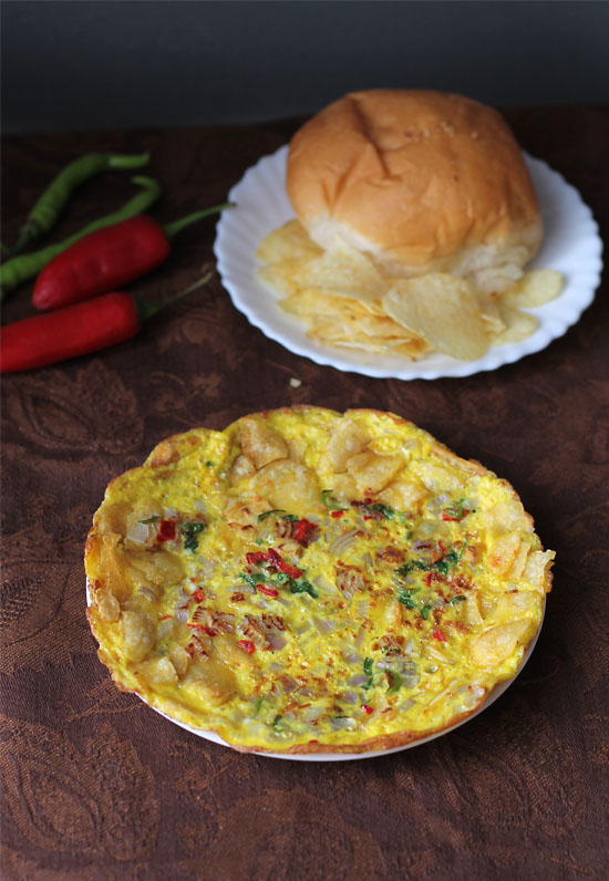 Potato Wafer Omelette Recipe 
