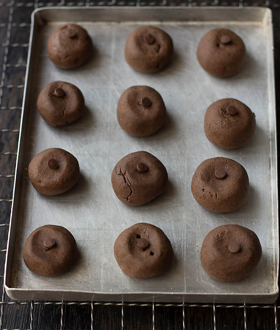 Eggless Double Chocolate Cookies recipe