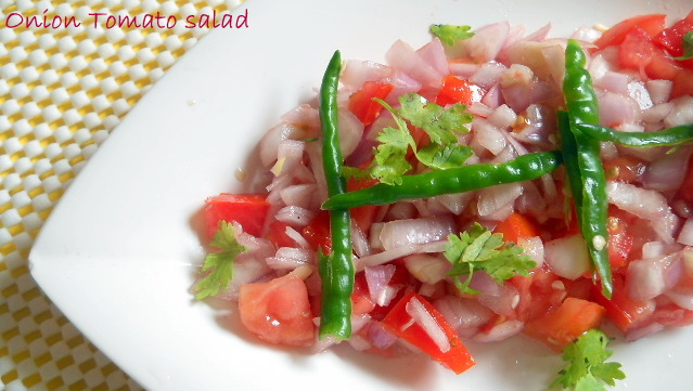 Instant Onion Tomato Salad, Onion Tomato Salad Recipe | Salad Recipe