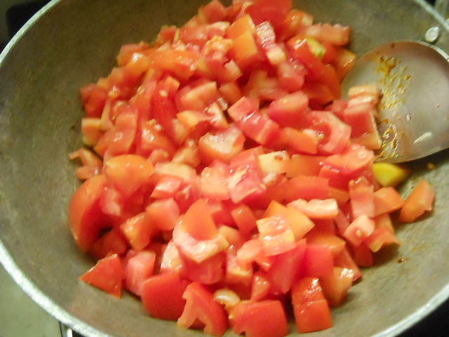 add chopped tomatoes