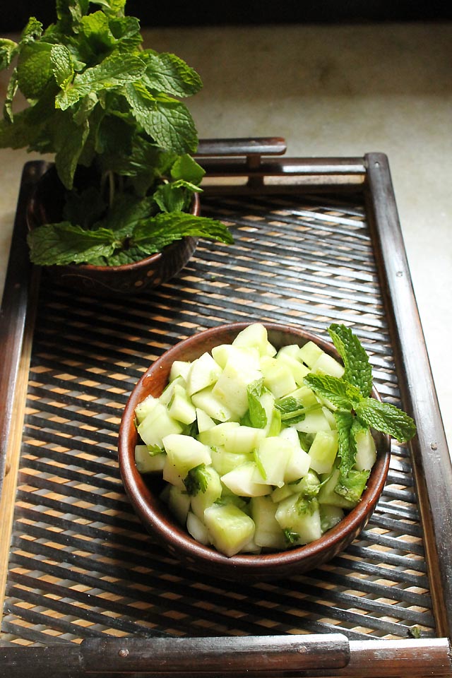 Cucumber Mint Salad, How to make Cucumber Salad Recipe | Salad Recipes