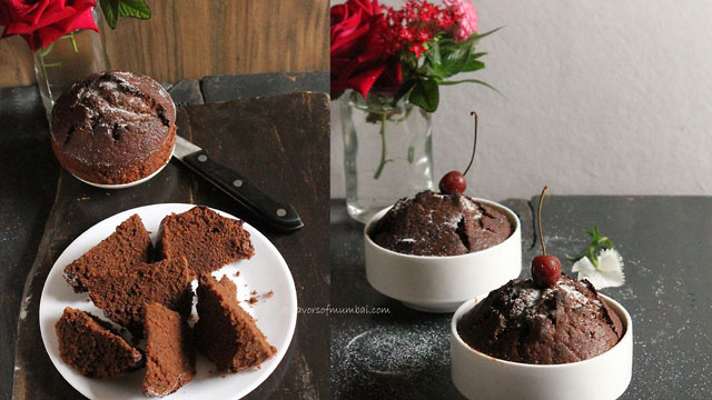 Basic Chocolate Chiffon cake collage