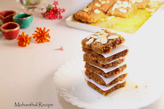 Mohanthal Recipe – Traditional Mohanthal recipe | Diwali Sweet