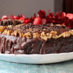 Chocolate Walnut Cake Recipe, How to make Dark Chocolate Walnut Cake Recipe