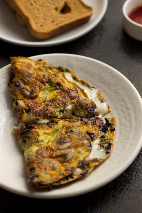 Mushroom Omelette Recipe, Mushroom Cheese Omelette Recipe | Omelettes Recipes