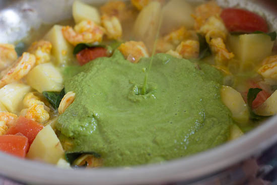 Green Prawn Curry recipe