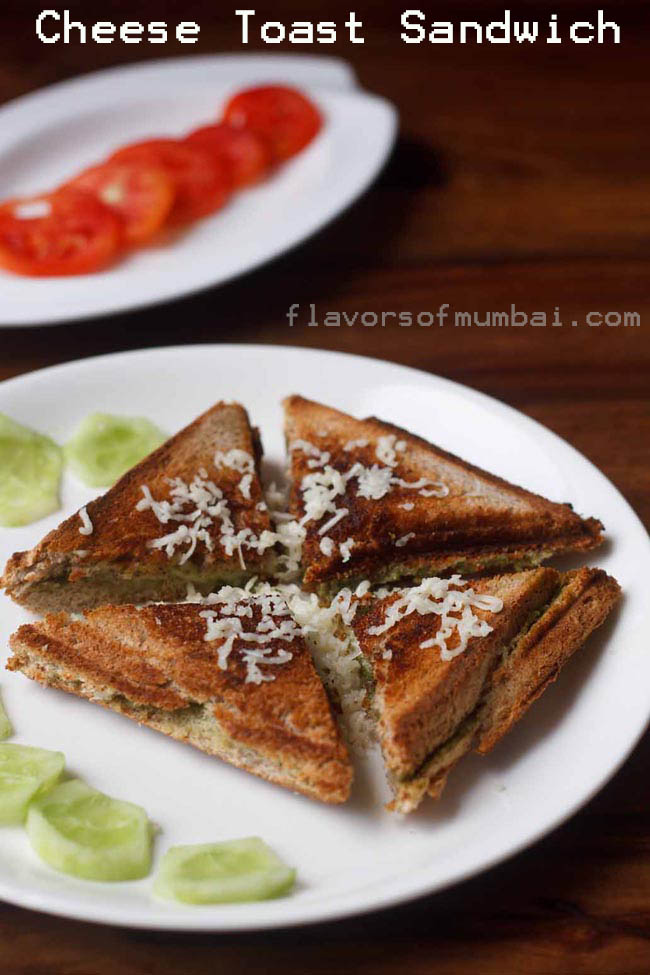 Cheese Toast Sandwich with 4 ingredients (Mumbai Roadside Snack)